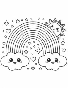 DESENHOS DE ARCO IRIS PARA COLORIR 8