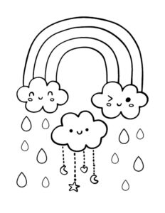 Desenhos de Arco-Íris para colorir 11 DESENHOS DE ARCO IRIS PARA COLORIR 9