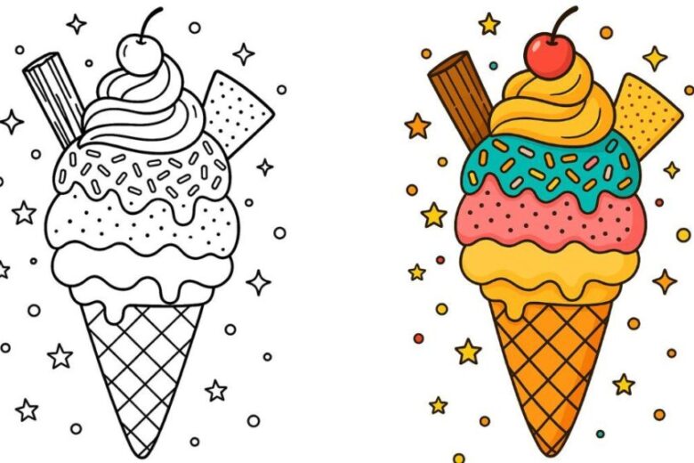 Ice Cream Coloring Pages 3 jpg 80