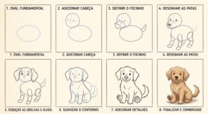 como desenhar um cachorro