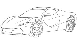 Desenhos de Ferrari para colorir 
