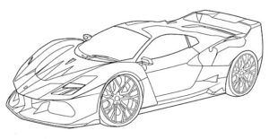 Desenhos de Ferrari para colorir 