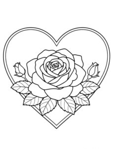 desenhos de rosas para colorir 12