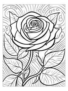 desenhos de rosas para colorir 3