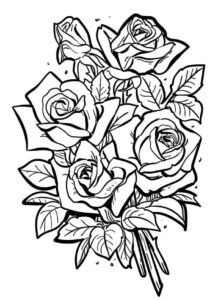 desenhos de rosas para colorir 6