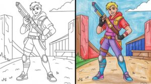 desenhos do fortnite para colorir 5