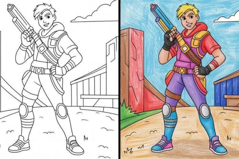 desenhos do fortnite para colorir 5