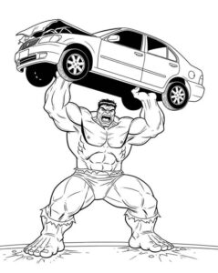 Desenhos do Hulk para colorir