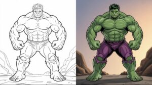 Desenhos do Hulk para colorir